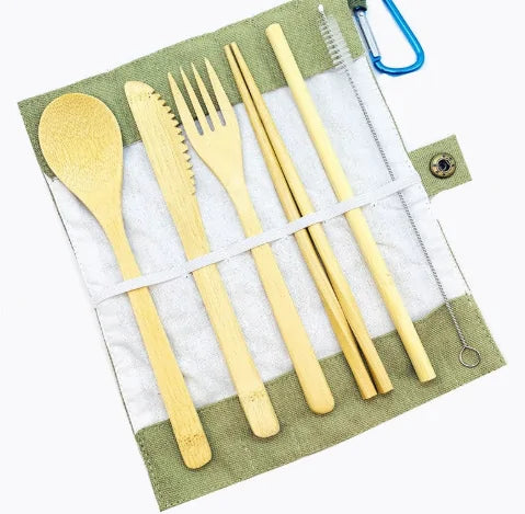 Bamboo On-the-Go Cutlery Set