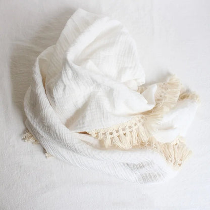 Organic Cotton Tassel Baby Throws