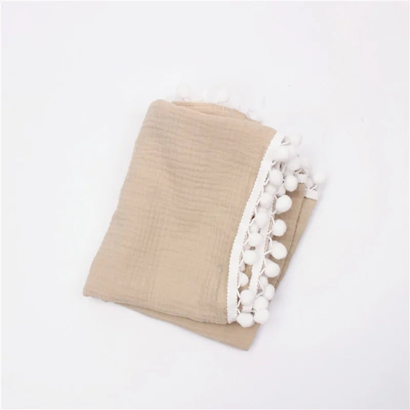 Organic Cotton Tassel Baby Throws