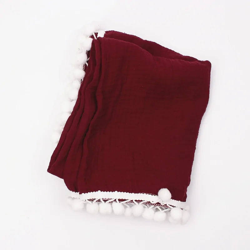 Organic Cotton Tassel Baby Throws