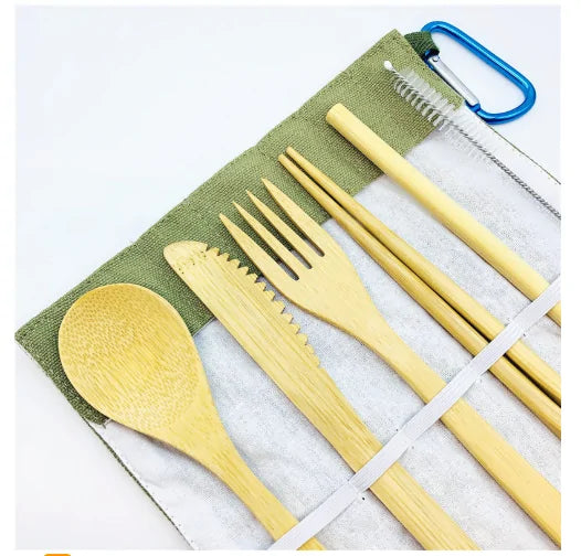 Bamboo On-the-Go Cutlery Set