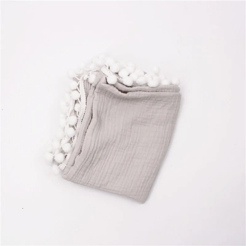 Organic Cotton Tassel Baby Throws