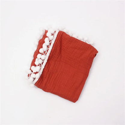 Organic Cotton Tassel Baby Throws